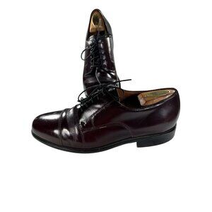 Bostonian Classics Vintage Size 9 M Burgundy Leather Mens Dress Cap Toe Shoes